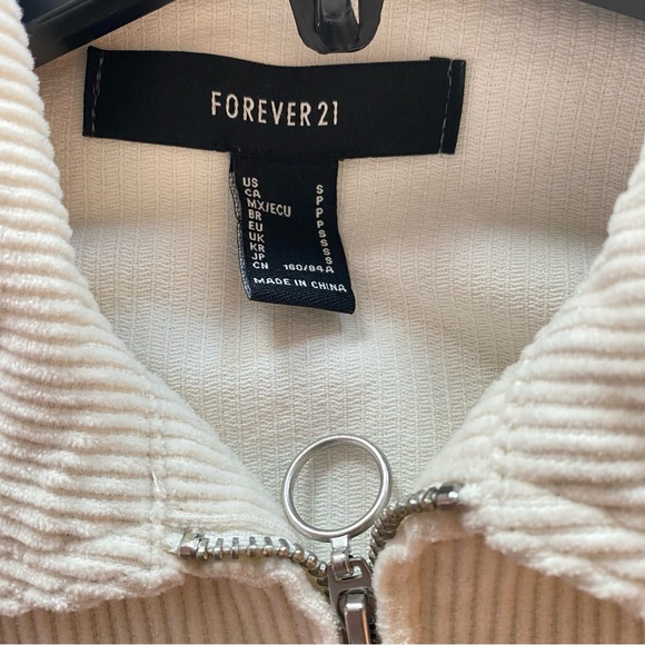 Forever 21 Corduroy Boxy Zip Up Jacket - Picture 7 of 8